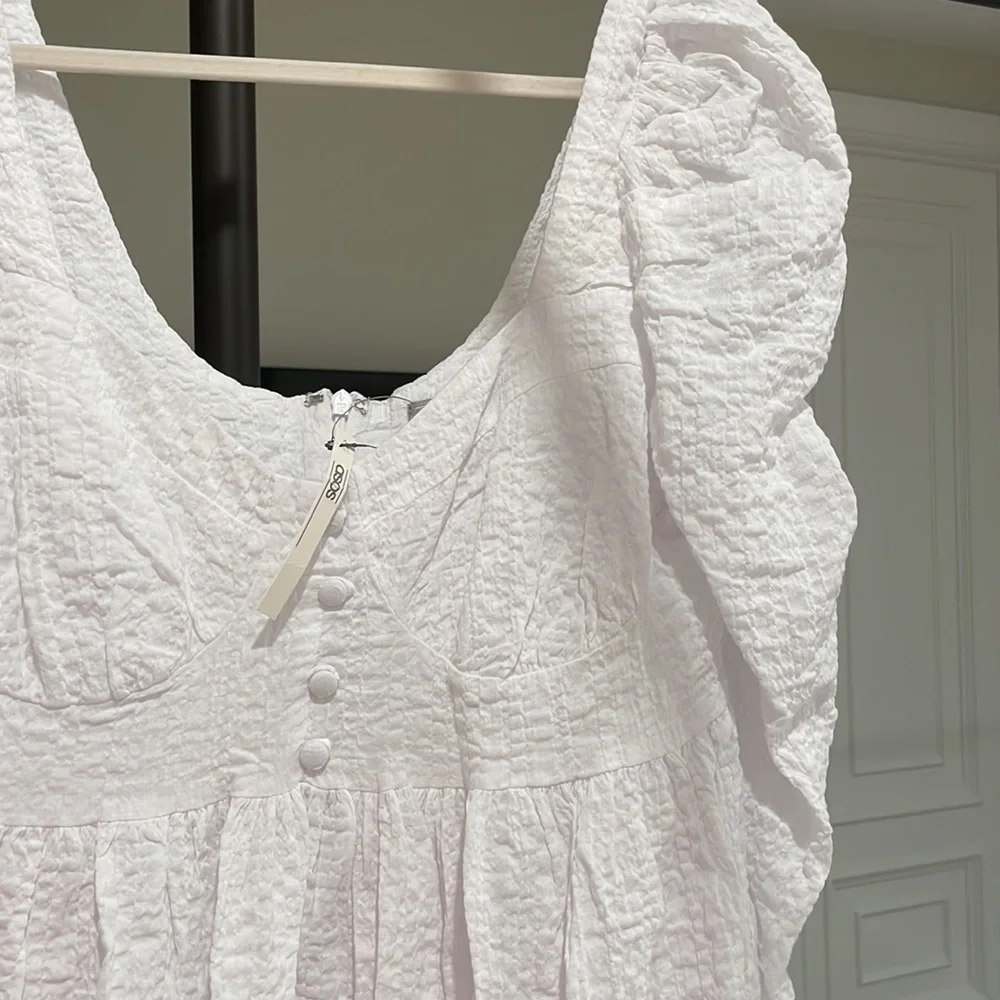 NWT Asos babydoll dress size 8 white - Picture 4 of 5